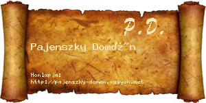 Pajenszky Domán névjegykártya